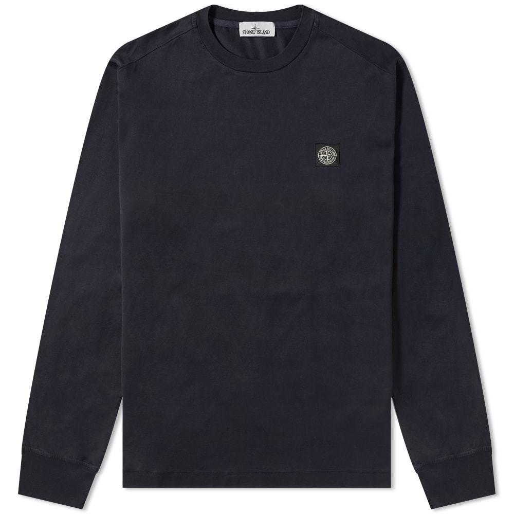 Stone Island Long Sleeve Patch Logo Tee Stone Island