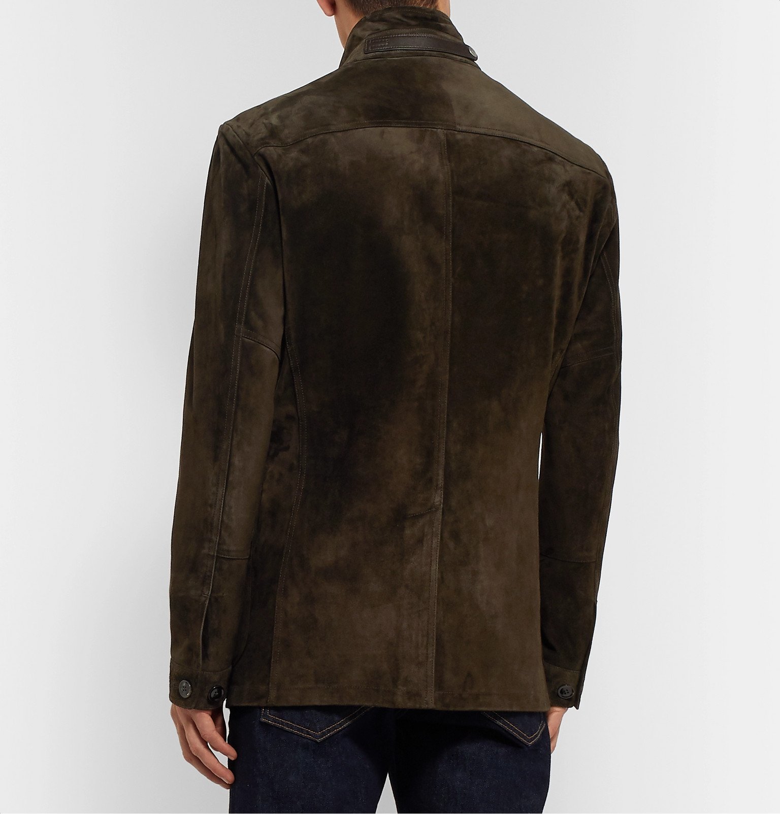 TOM FORD - Suede Field Jacket - Brown TOM FORD