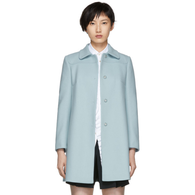 red valentino blue coat