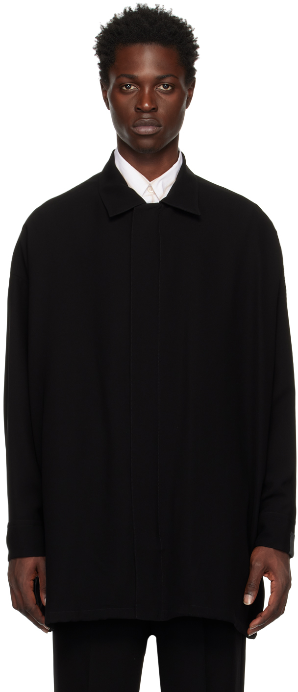 N.Hoolywood Black Half Coat Jacket N.Hoolywood