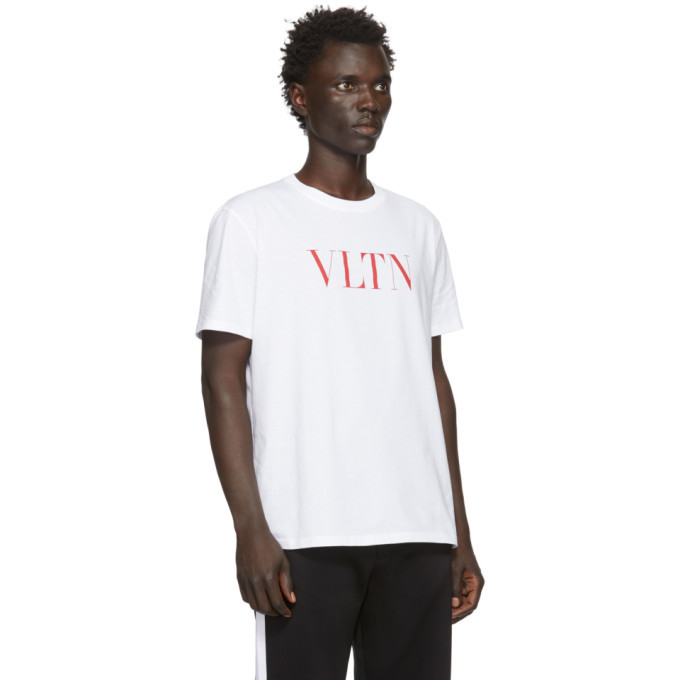 Valentino White and Red VLTN T-Shirt Valentino