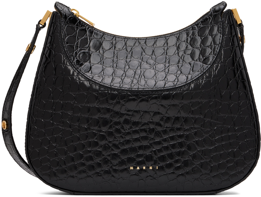 Marni Black Croc Shoulder Bag Marni 2195