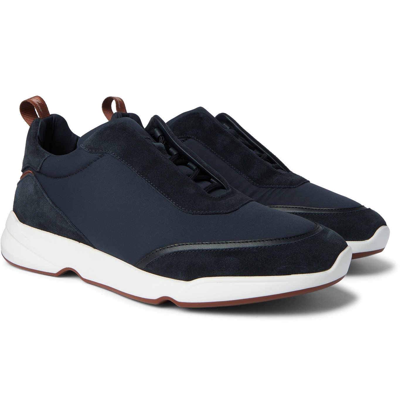 Loro Piana - Modular Walk Leather-Trimmed Canvas and Suede 