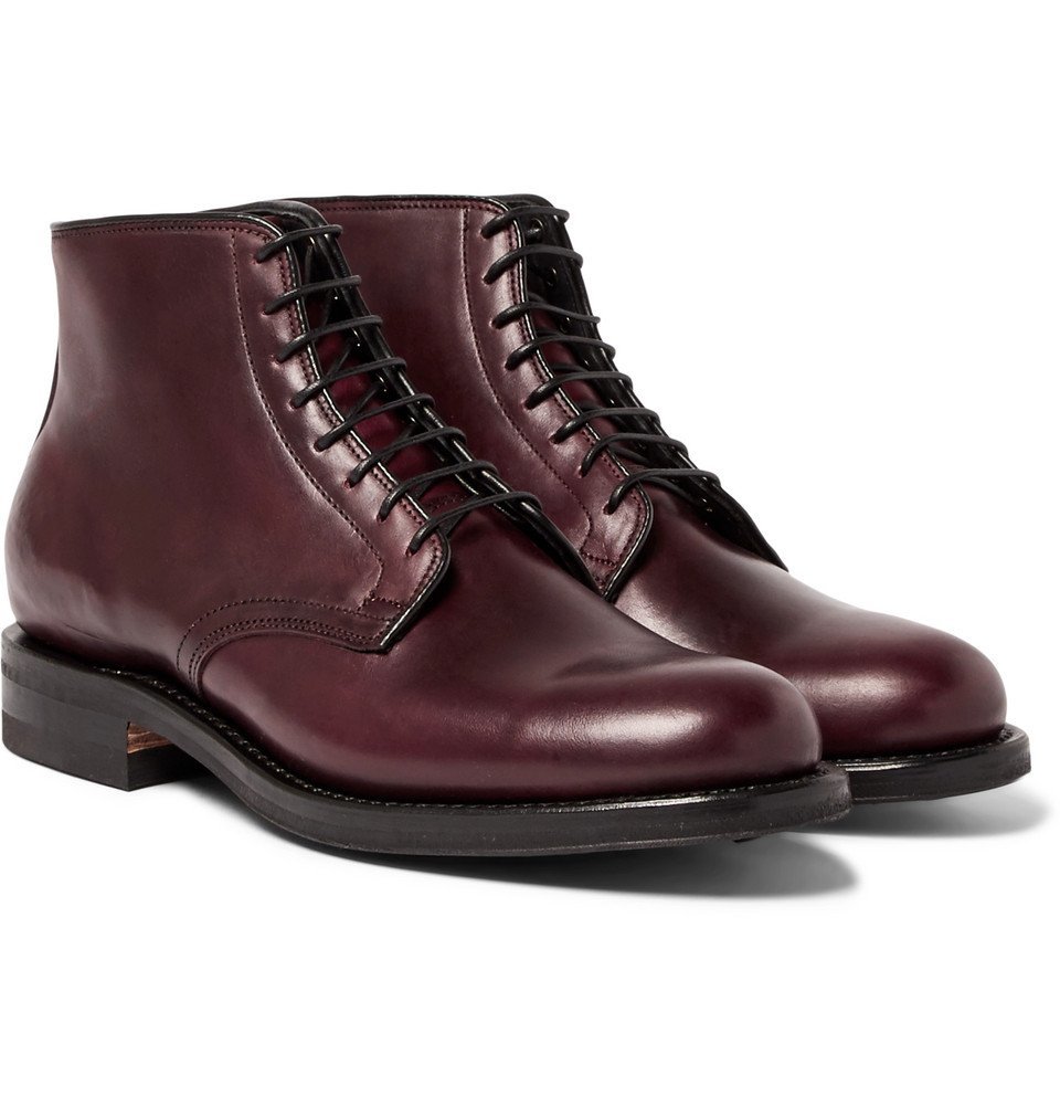 burgundy leather boots mens