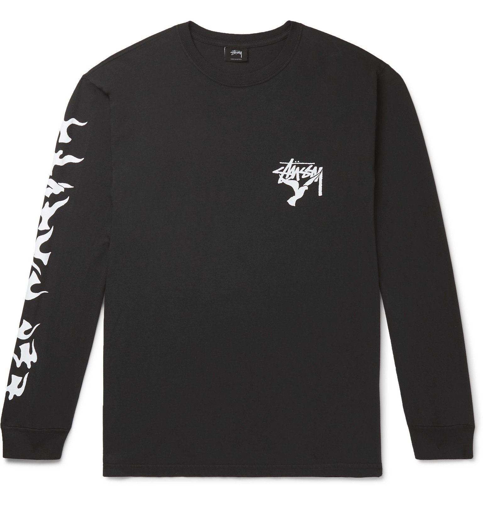 Stüssy - Printed Cotton-Jersey T-Shirt - Black Stussy