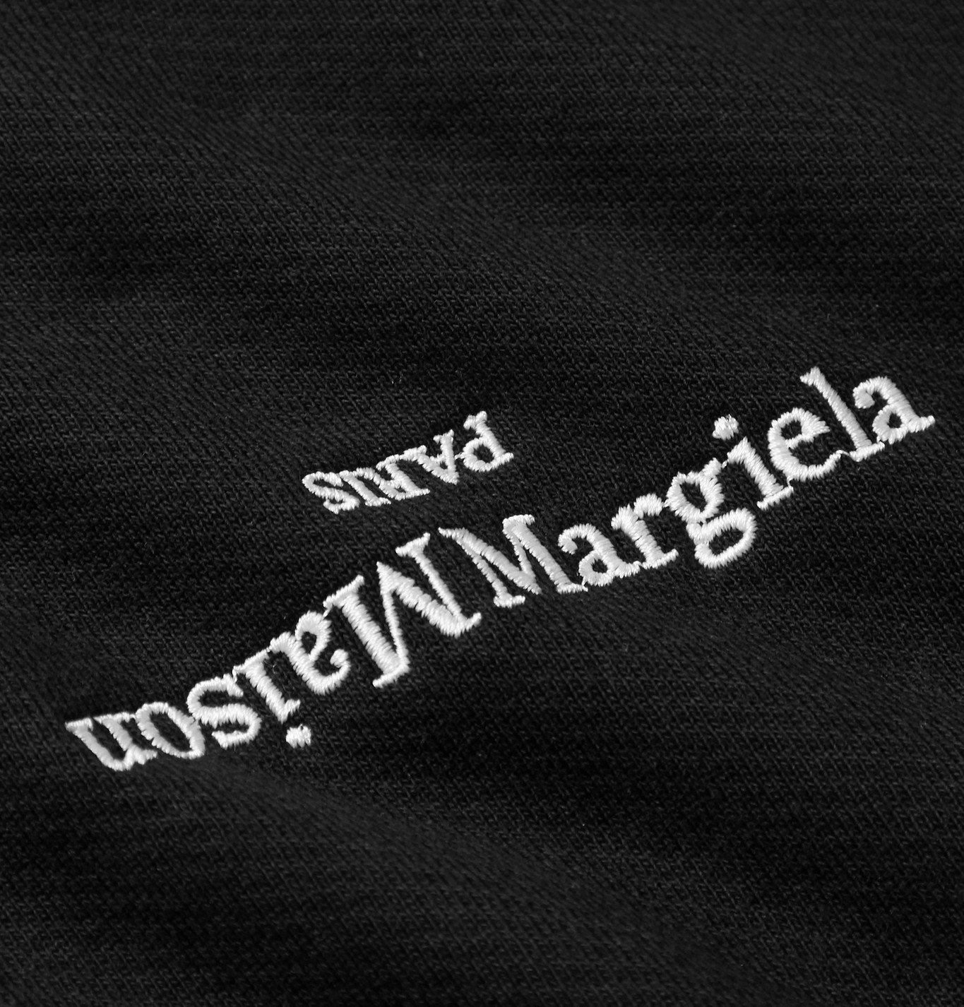 Maison Margiela - Logo-Embroidered Loopback Cotton-Jersey Hoodie ...