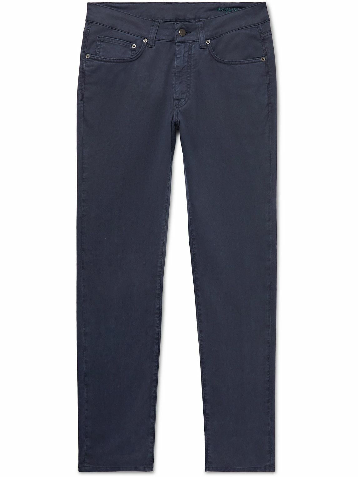 Boglioli SlimFit GarmentDyed Jeans Blue Boglioli