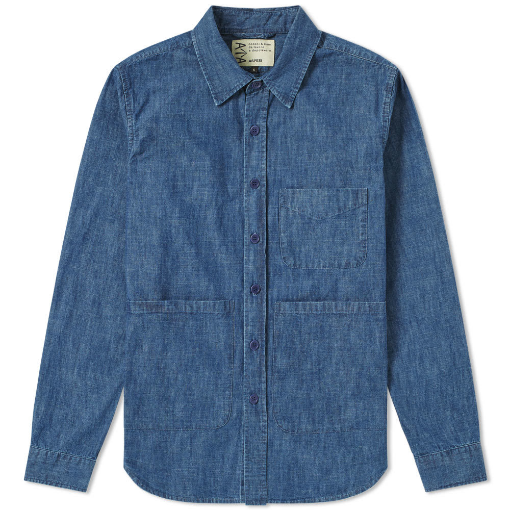 Aspesi Chambray Overshirt Aspesi