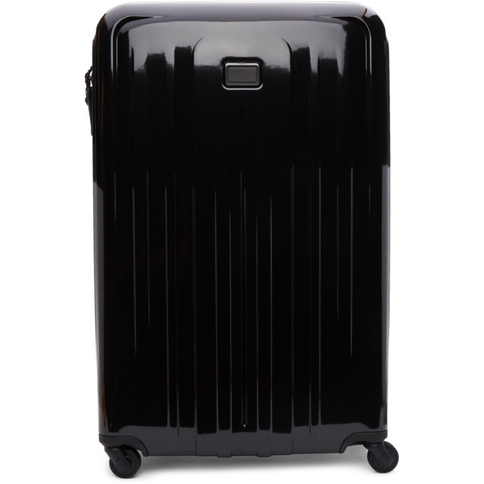 black shiny suitcase