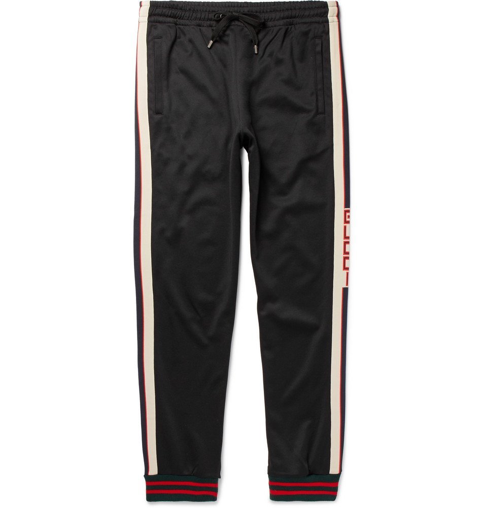 Gucci - Striped Tech-Jersey Sweatpants 
