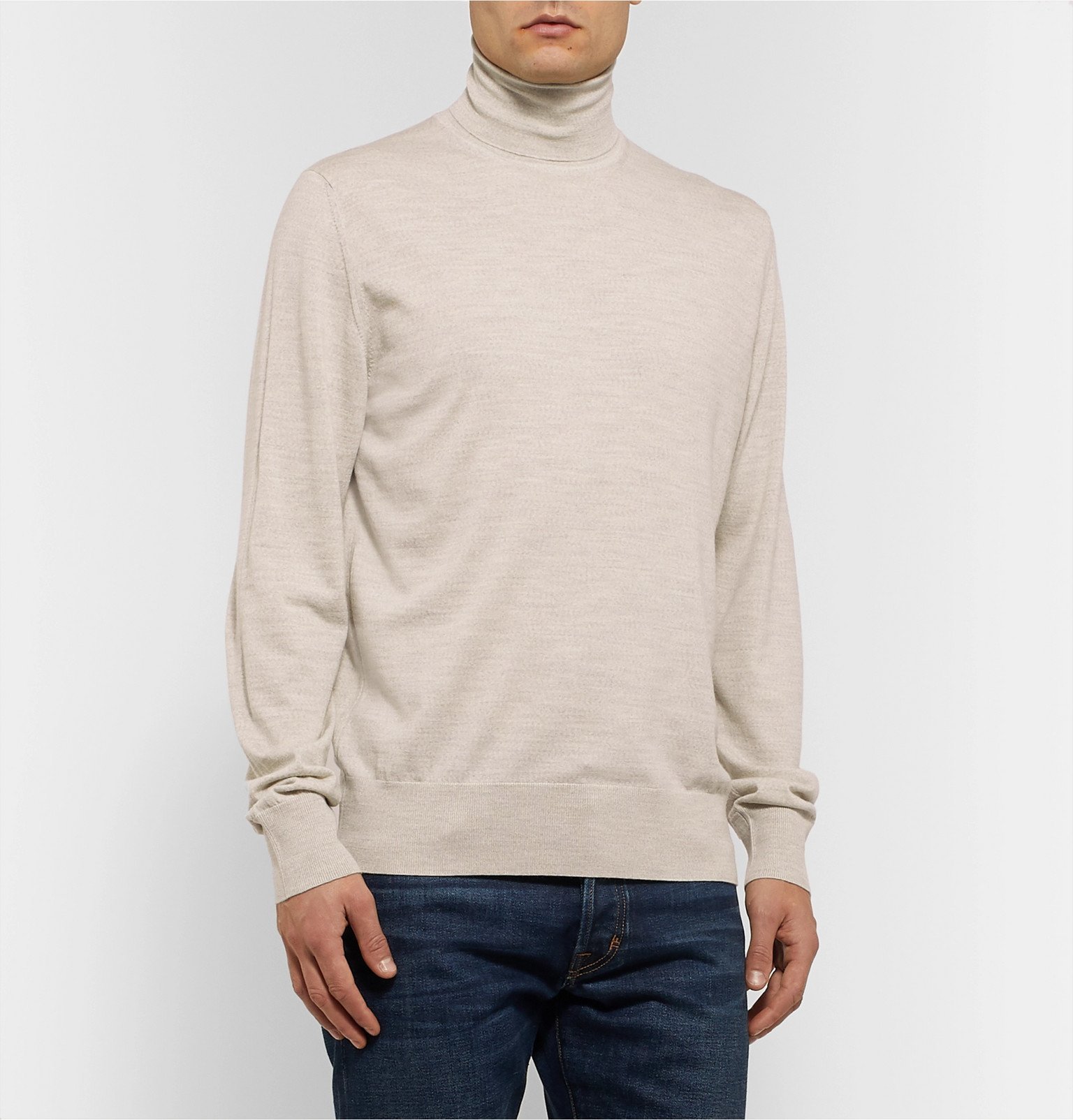 Connolly - Goodwood Merino Wool Rollneck Sweater - Neutrals Connolly
