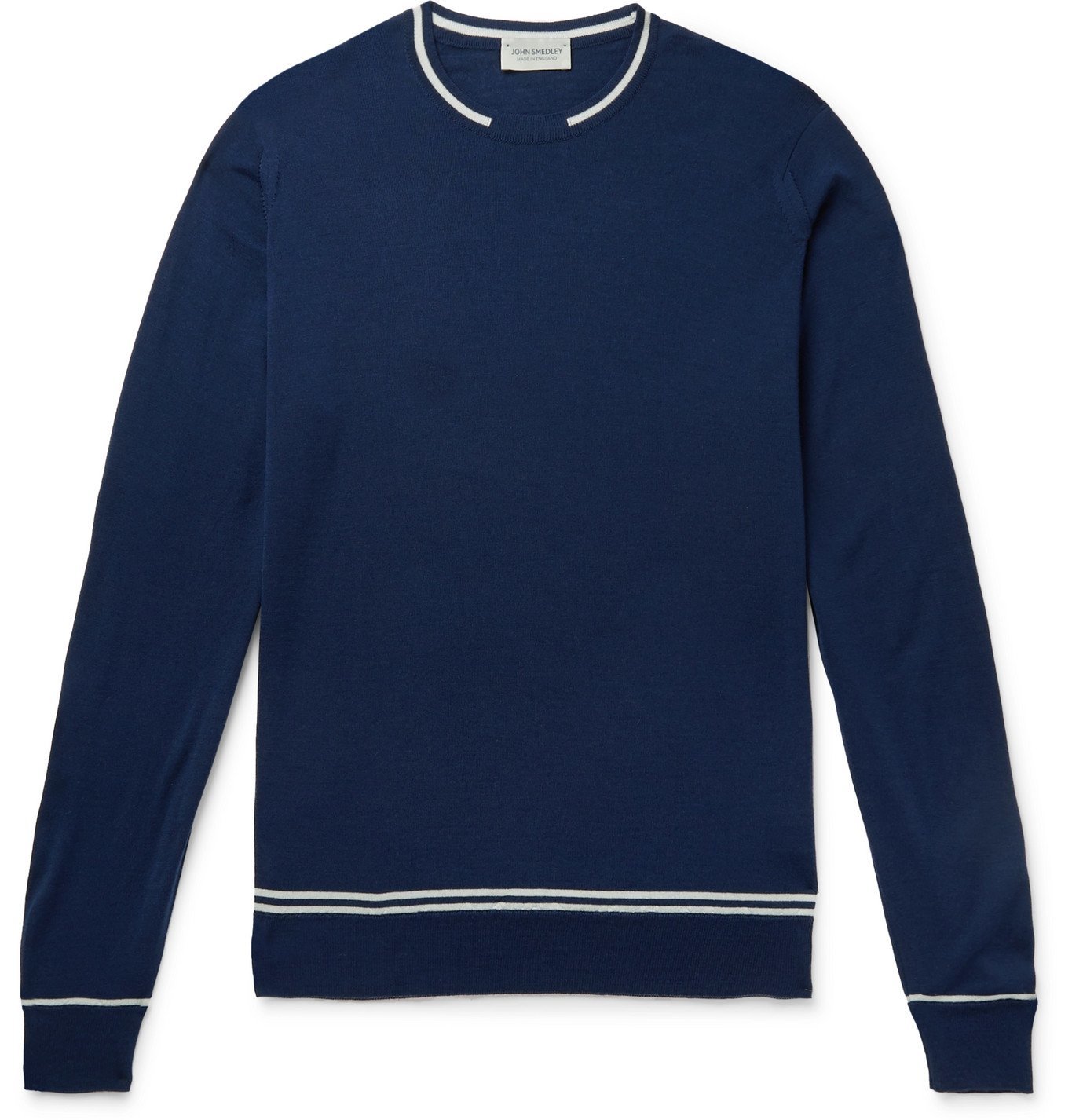 John Smedley - Turnbull Slim-Fit Striped Wool Sweater - Blue John Smedley