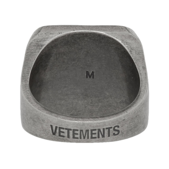 Vetements Silver Logo Ring Vetements