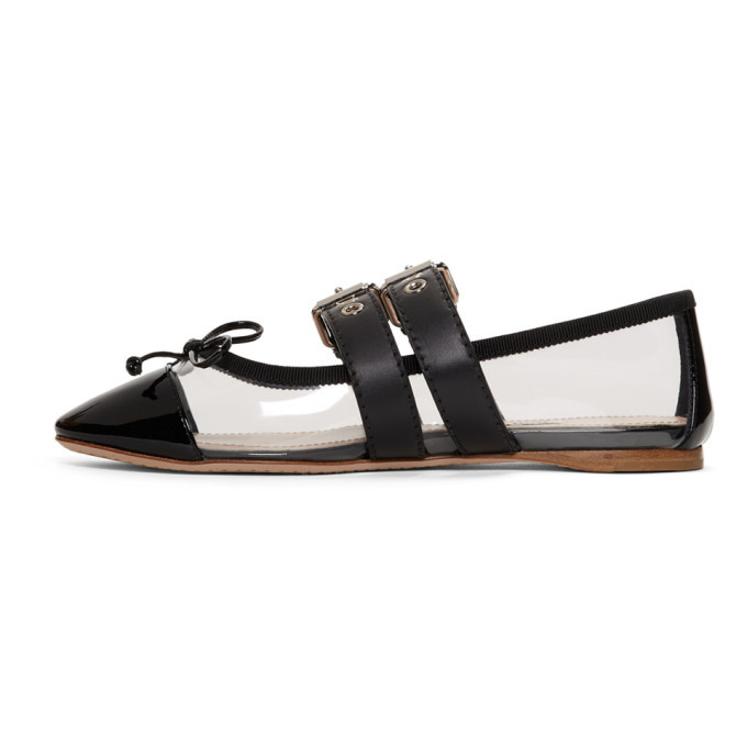 miu miu buckle ballet flats