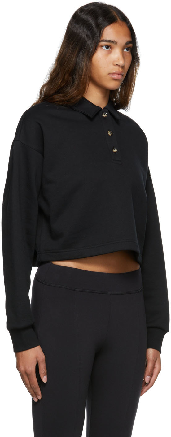 henley polo sweatshirt