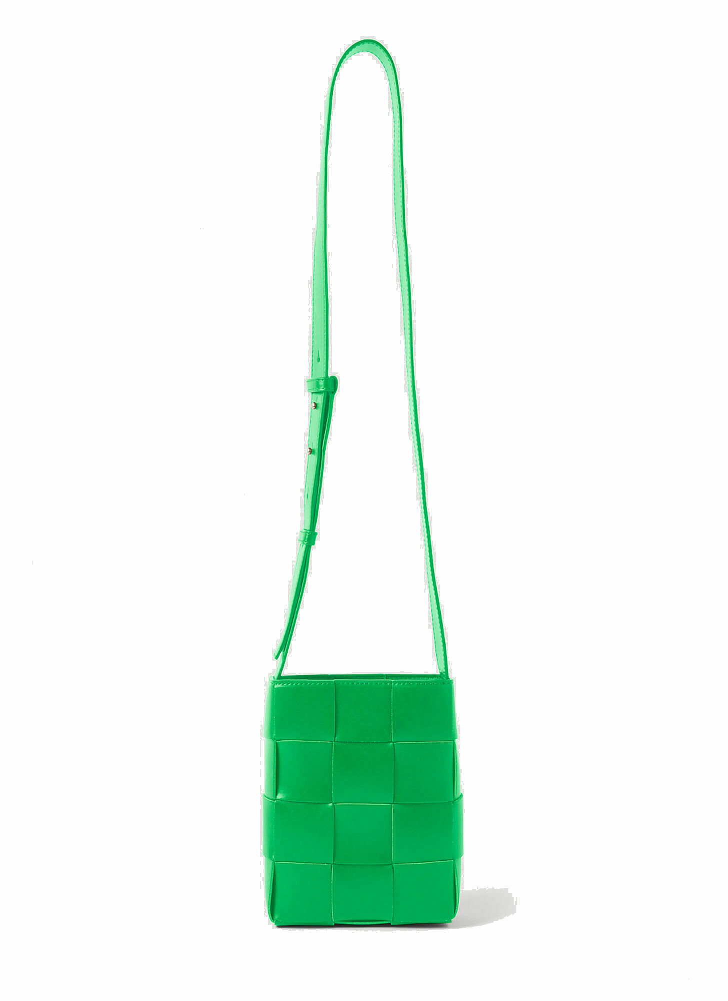 Photo: Intreccio Phone Pouch Crossbody Bag in Green