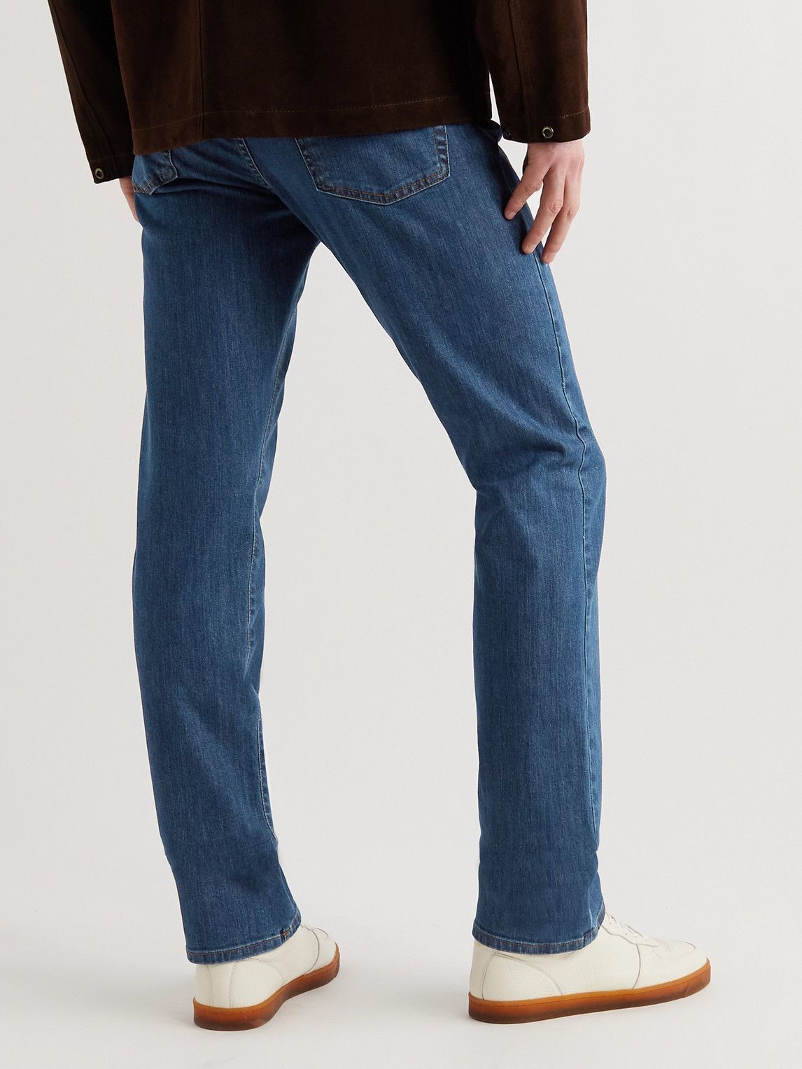 Canali - Straight-Leg Stretch-Denim Jeans - Blue Canali