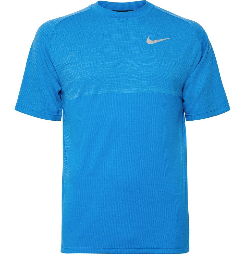 Nike Running - Medalist Mélange Dri-FIT T-Shirt - Men - Bright blue ...