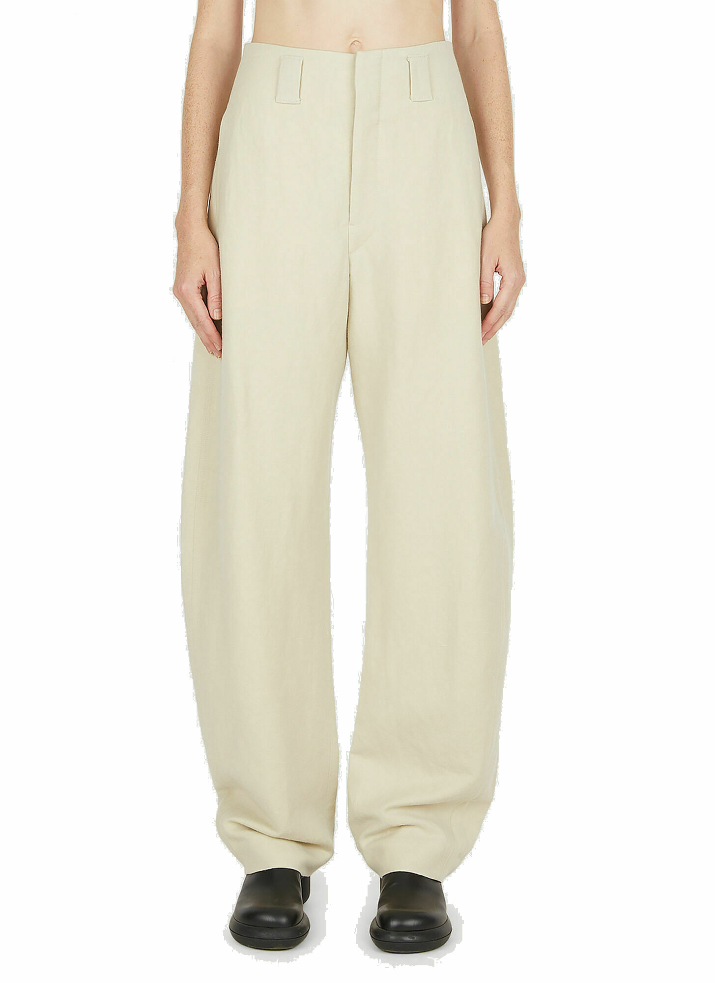 Curved Pants in Cream Lemaire