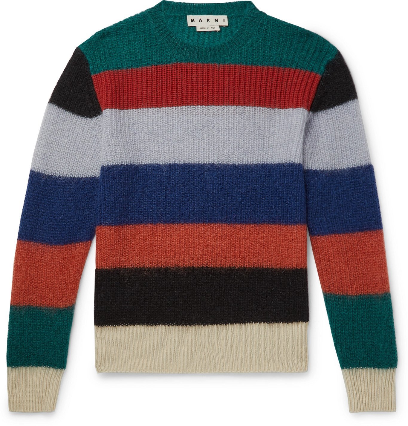 Marni - Striped Mohair and Virgin Wool-Blend Sweater - Multi Marni