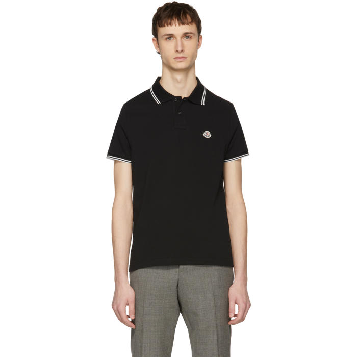 Moncler Black Logo Polo Moncler