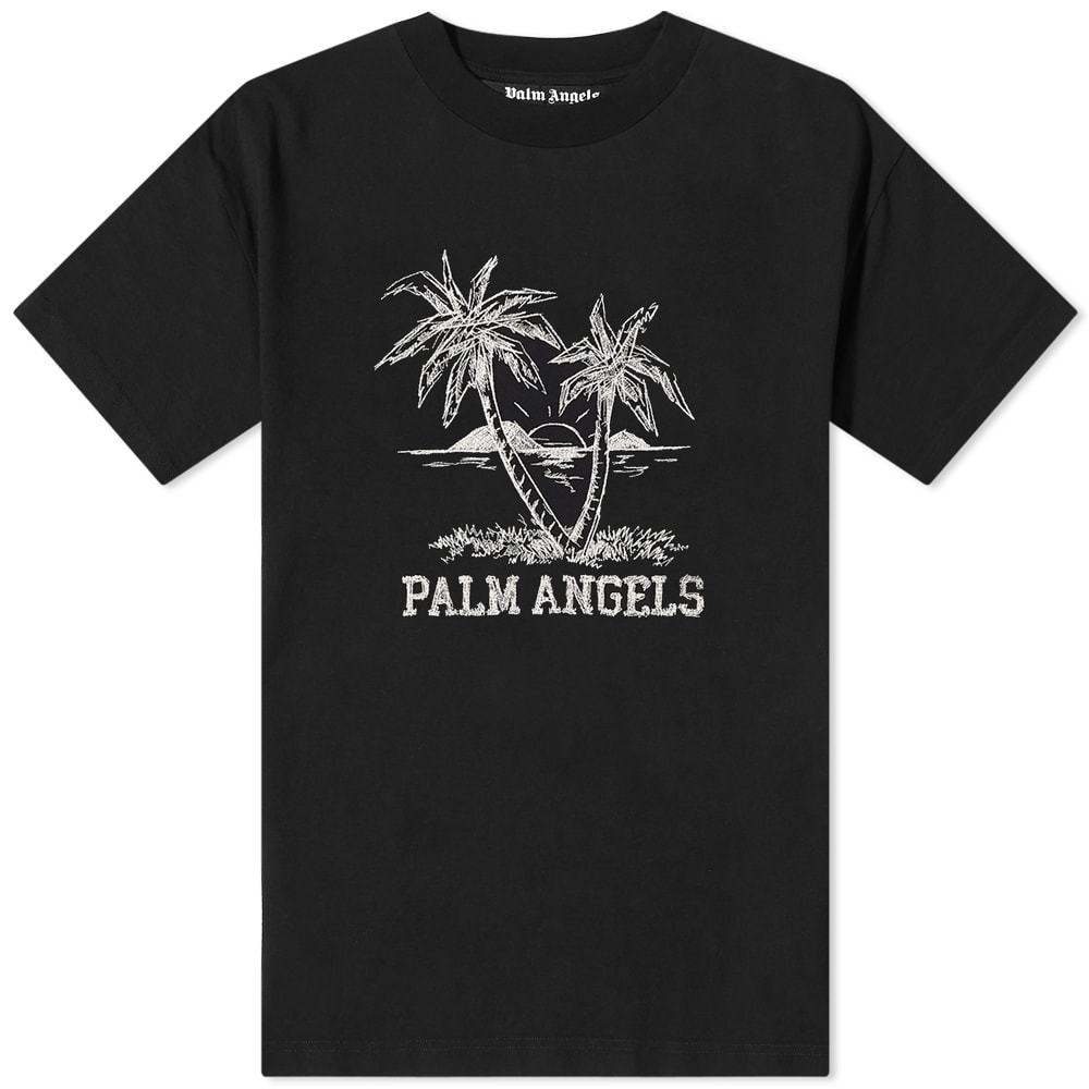 Photo: Palm Angels Sunset Palms Logo Tee