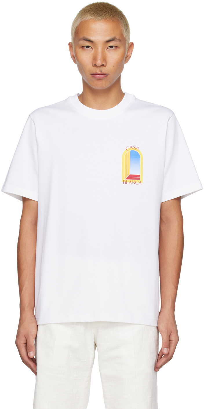 Arch Oliver Ringer Tee Shirt Unisex Small White/Black...