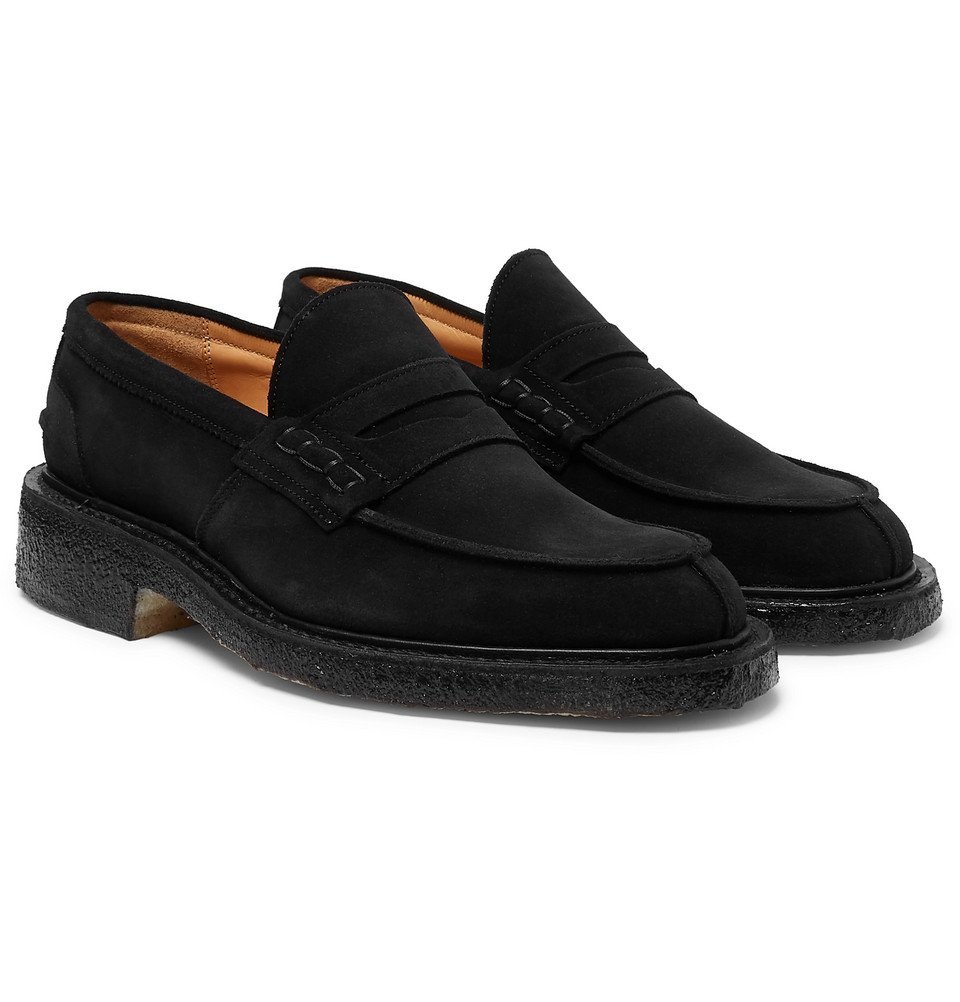 James Suede Penny Loafers - Black 