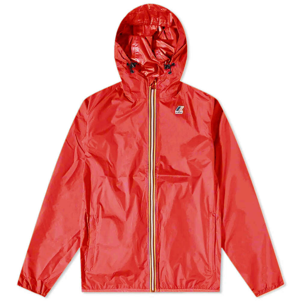 KWay Men's Le Vrai 3.0 Claude Packable Zip Jacket in Red Kway