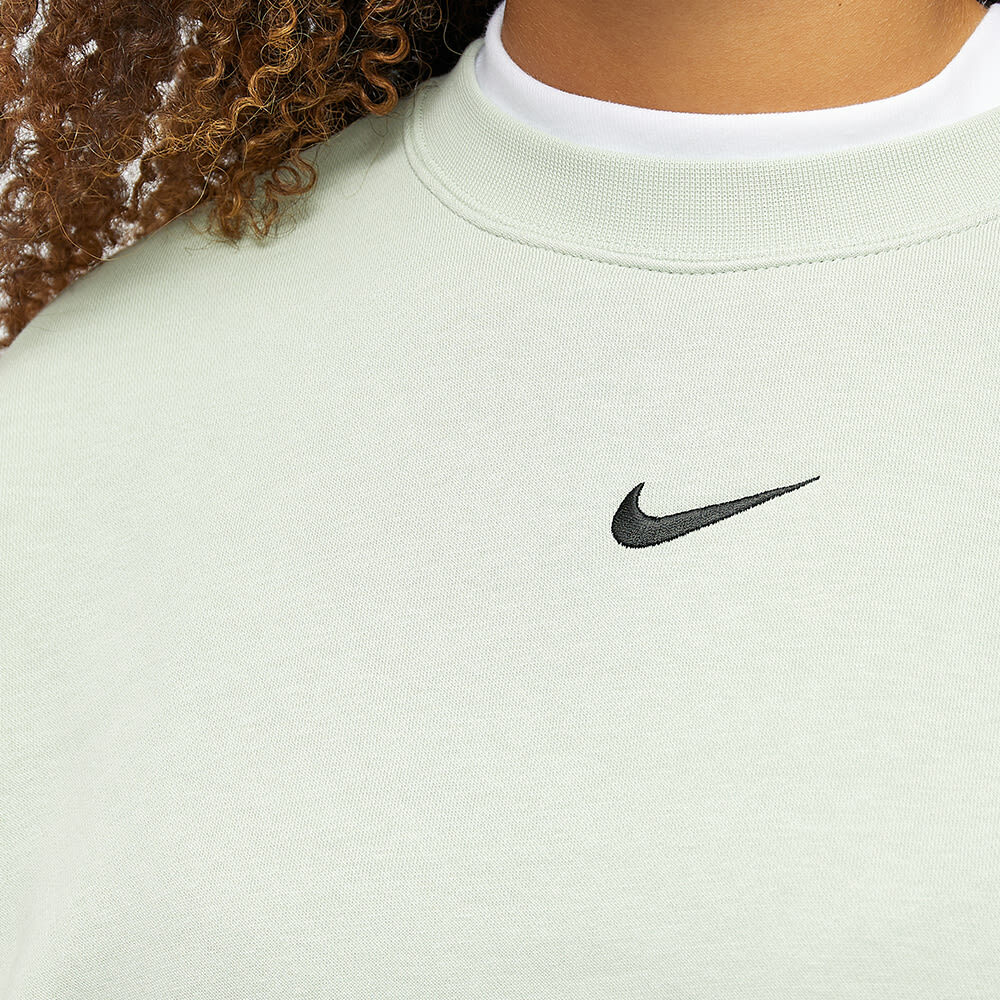 Nike Women's Essentials Crew Sweat in Seafoam/Black Nike