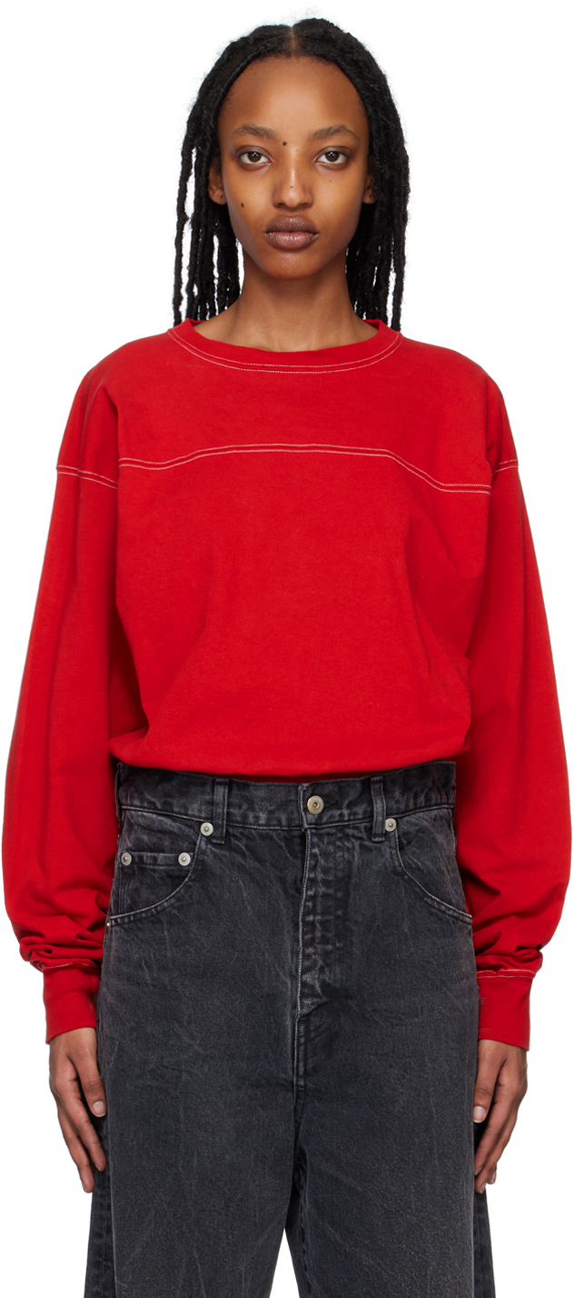 INSCRIRE Red Long Sleeve Bodysuit