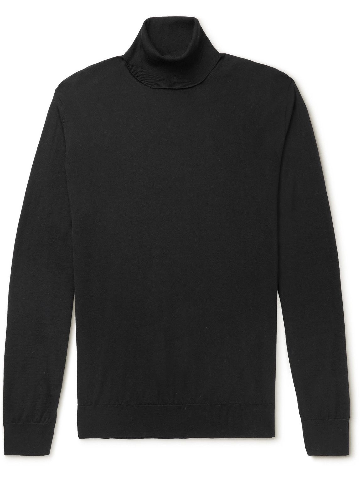 Ermenegildo Zegna - Slim-Fit Vicuña Wool Rollneck Sweater - Black ...