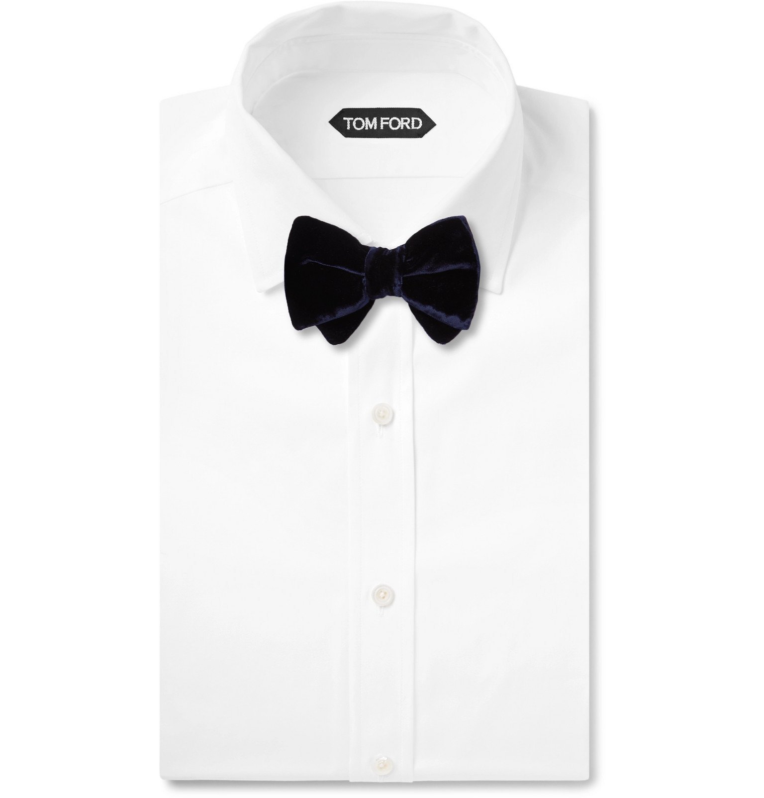 TOM FORD - Pre-Tied Velvet Bow Tie - Blue TOM FORD