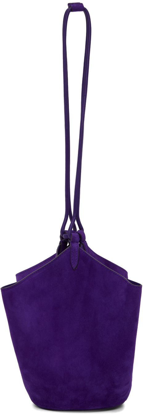 Photo: KHAITE Purple 'The Mini Lotus Drawstring' Bag