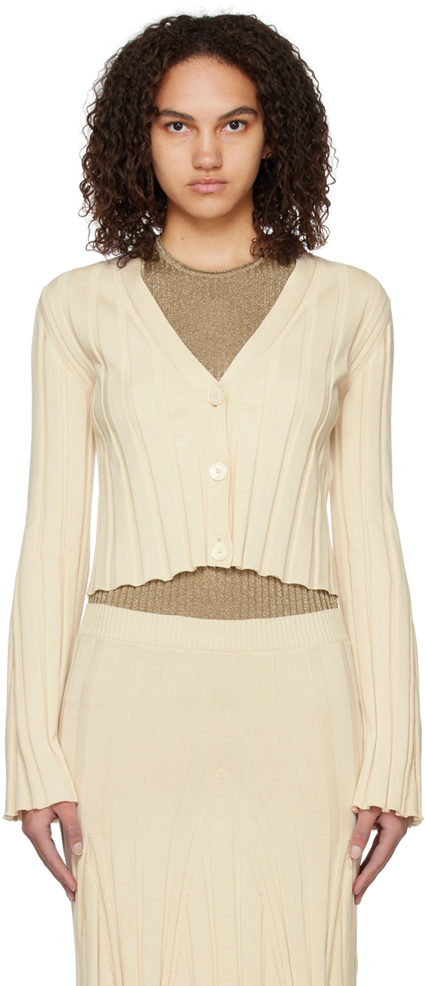 Stella McCartney Off-White Y-Neck Cardigan Stella McCartney