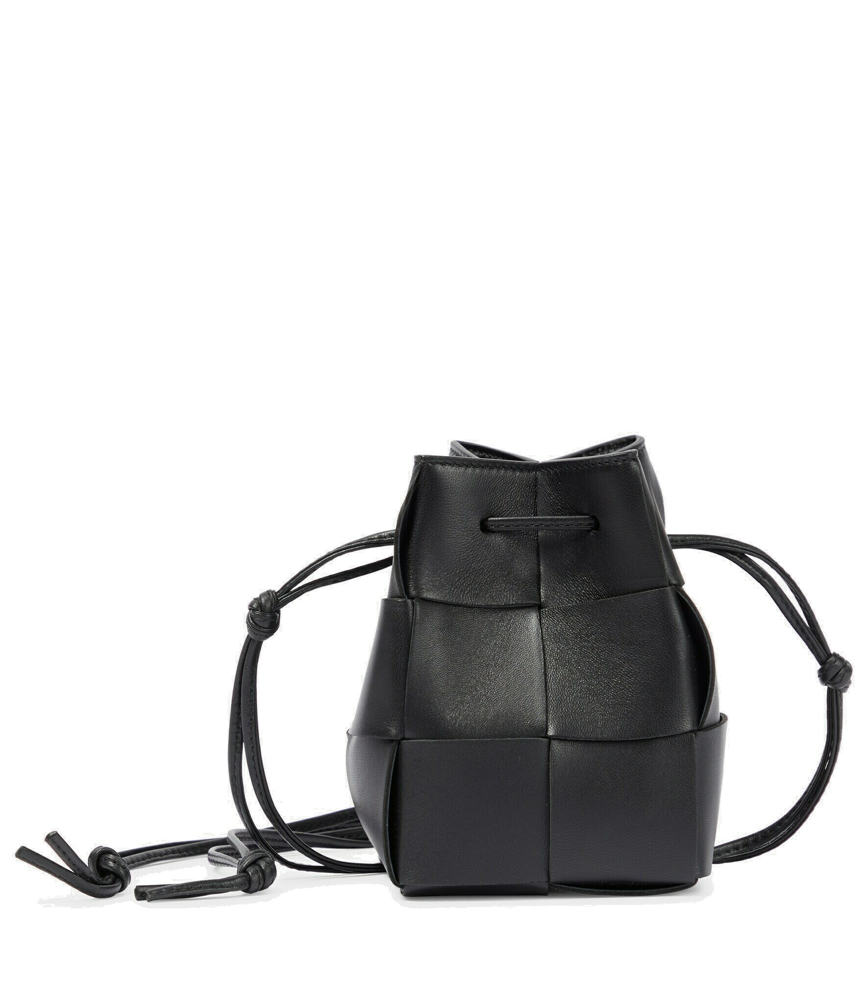 Bottega Cassette Mini leather bucket bag Bottega