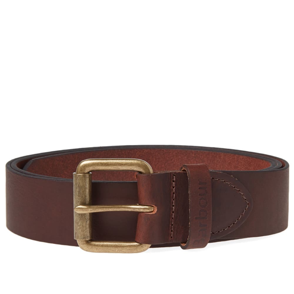 barbour leather belt