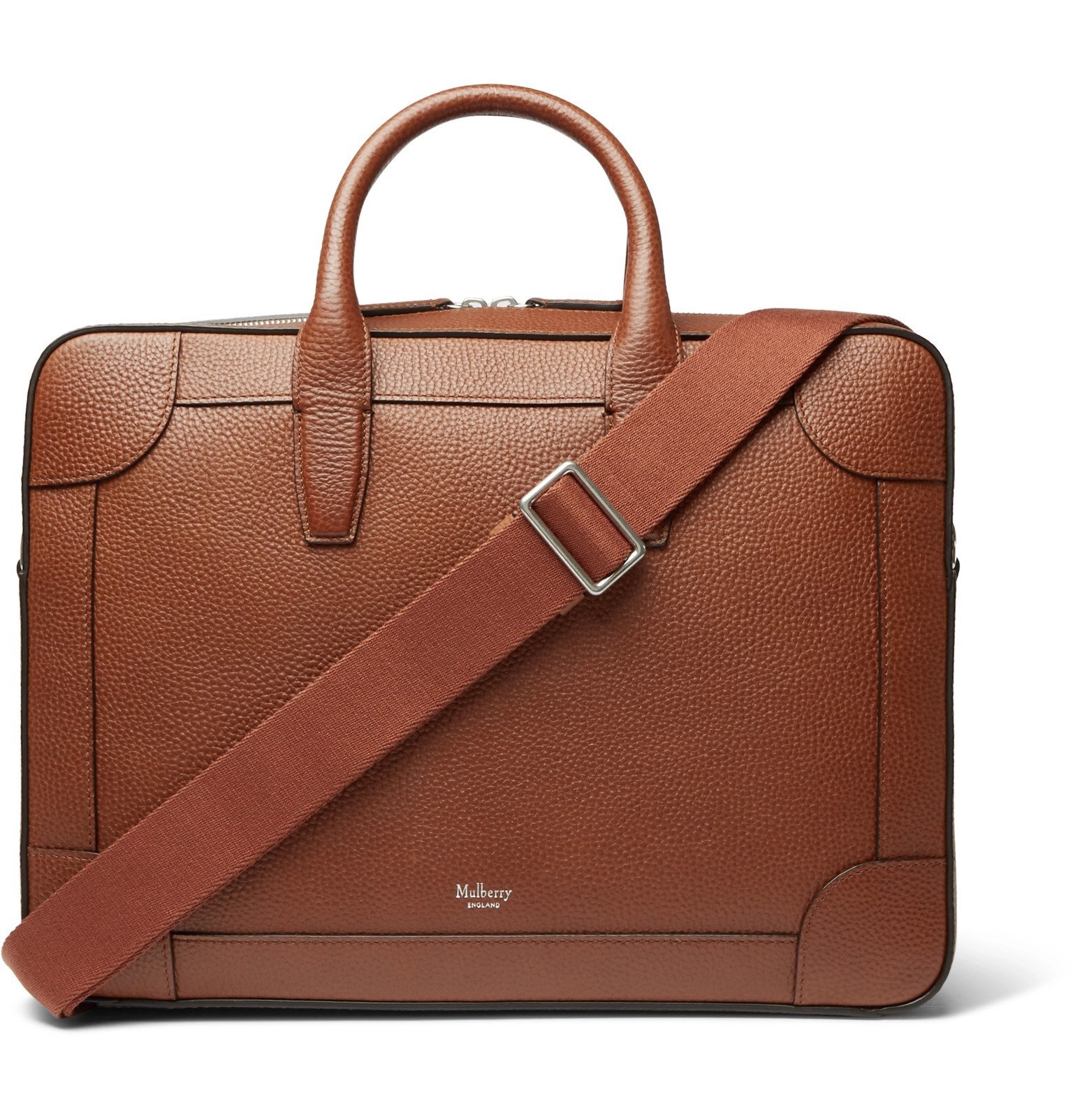 full grain leather briefcase