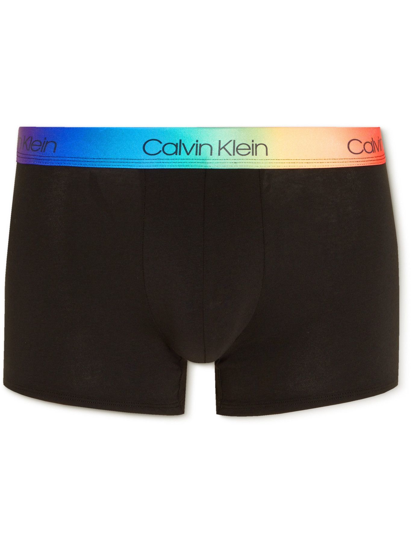 CALVIN KLEIN UNDERWEAR - The Pride Edit Stretch-Cotton Boxer Briefs - Black Calvin  Klein Underwear