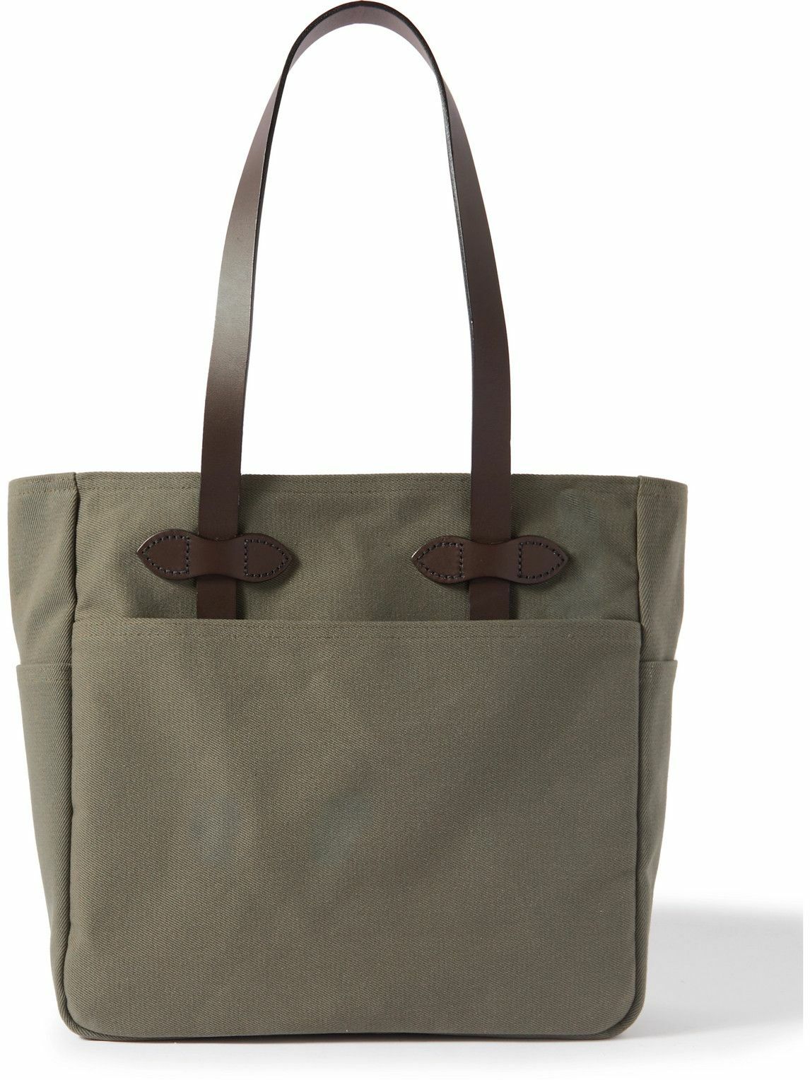 Filson - Leather-trimmed Cotton-canvas Tote Bag Filson