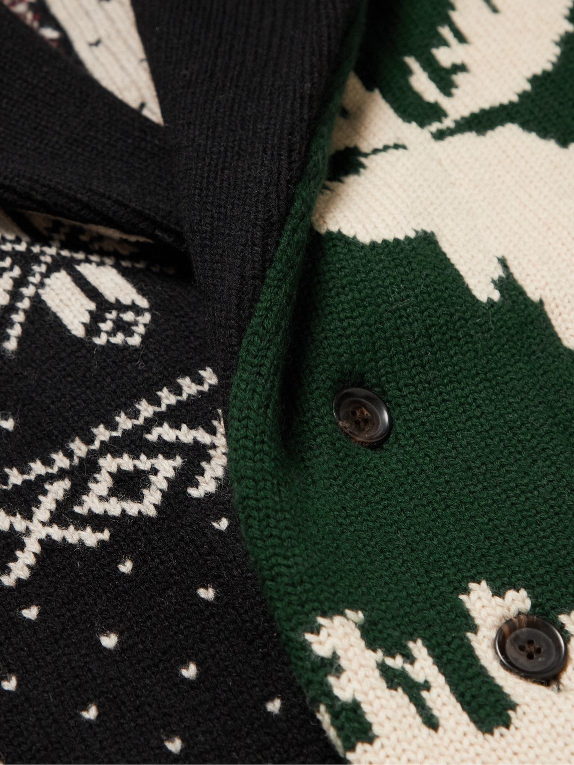 ralph lauren patchwork shawl cardigan