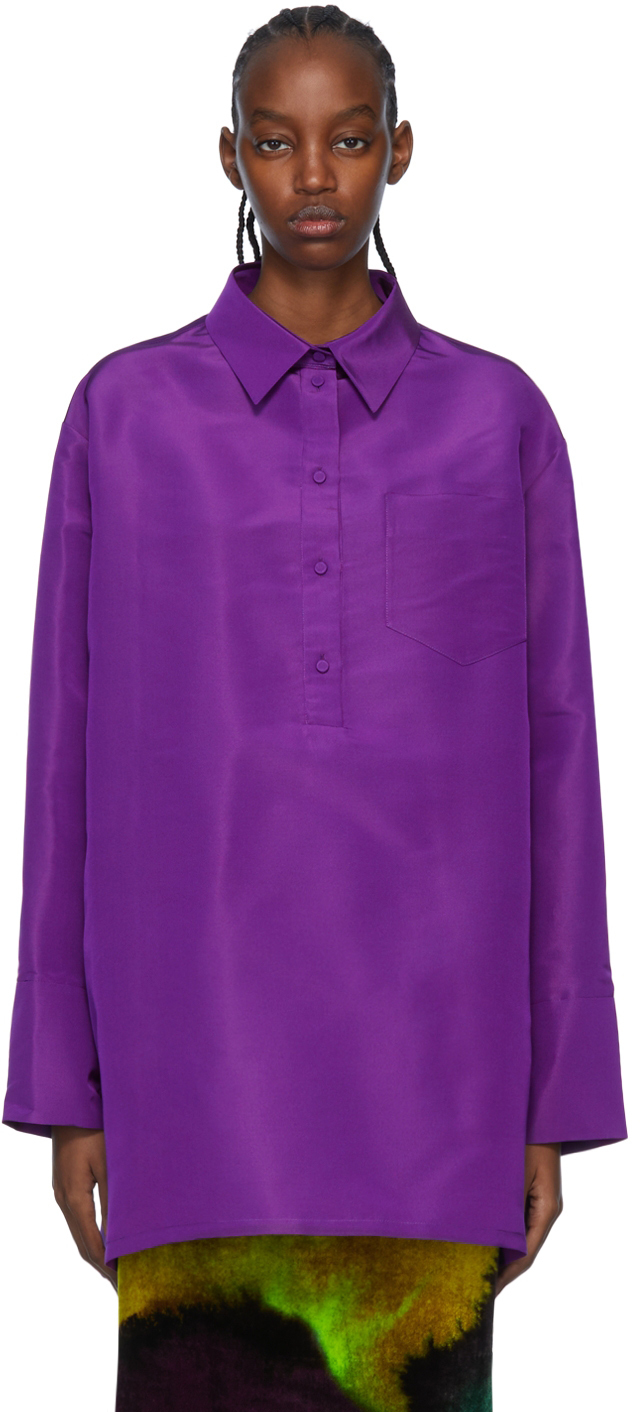 Purple Silk Shirt