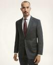 Brooks Brothers Men's Regent Fit Wool Flannel Suit Jacket | Charcoal