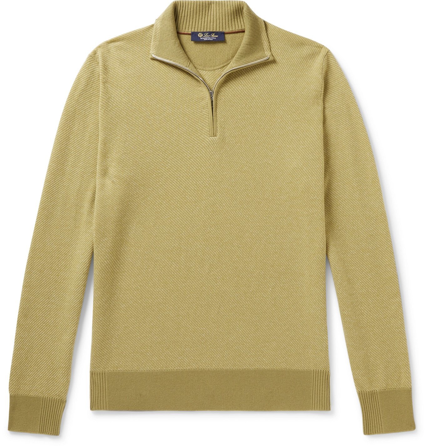 green half zip sweater