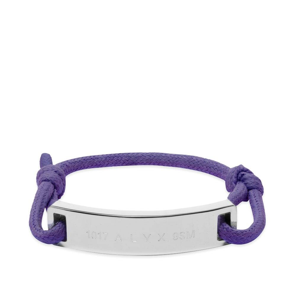 Photo: 1017 ALYX 9SM Men's Cord & Metal Bracelet in Purple