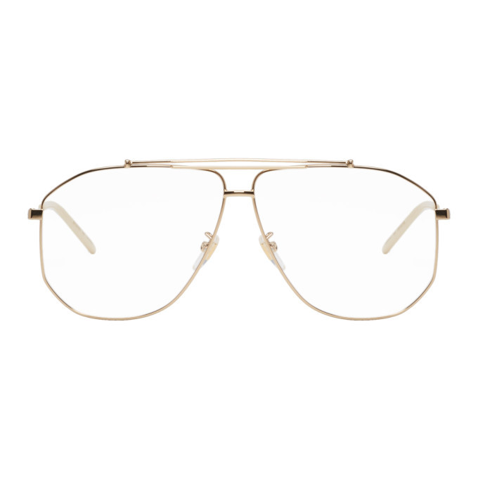 gucci gold metal glasses