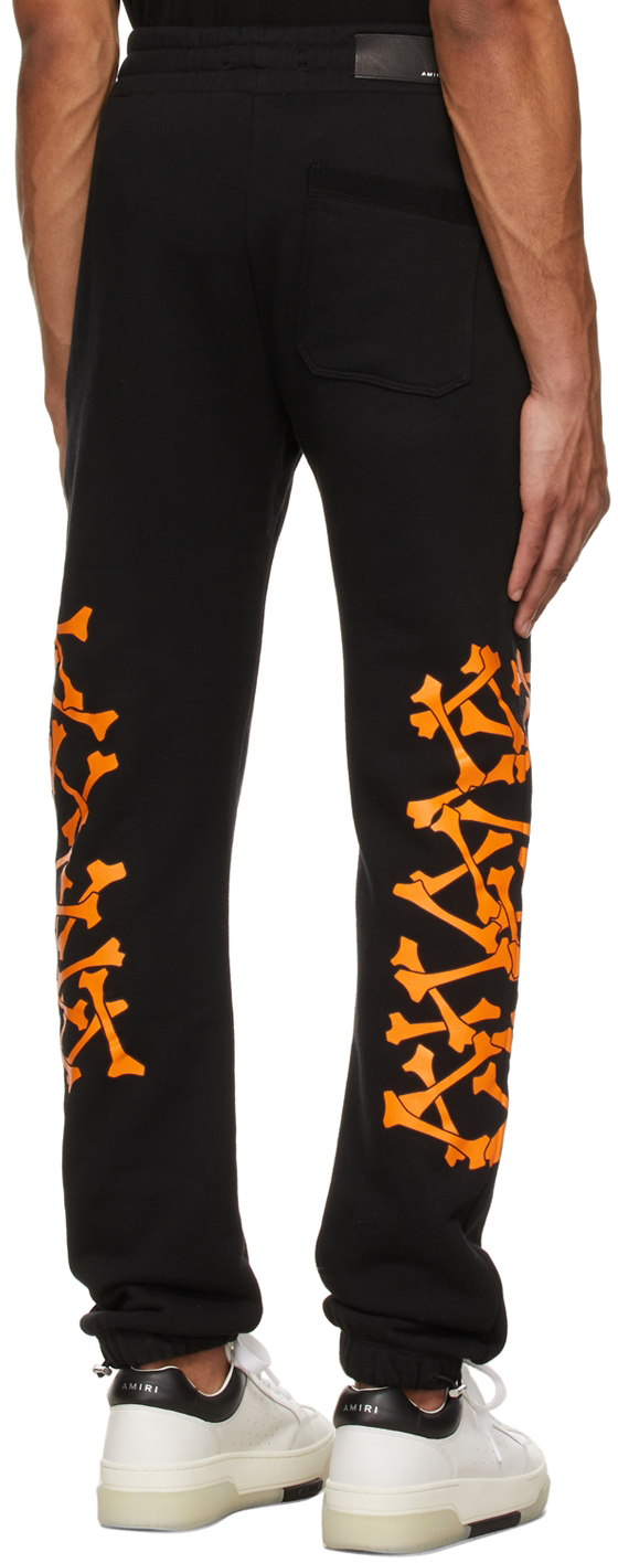 AMIRI Black & Orange Bones Lounge Pants Amiri