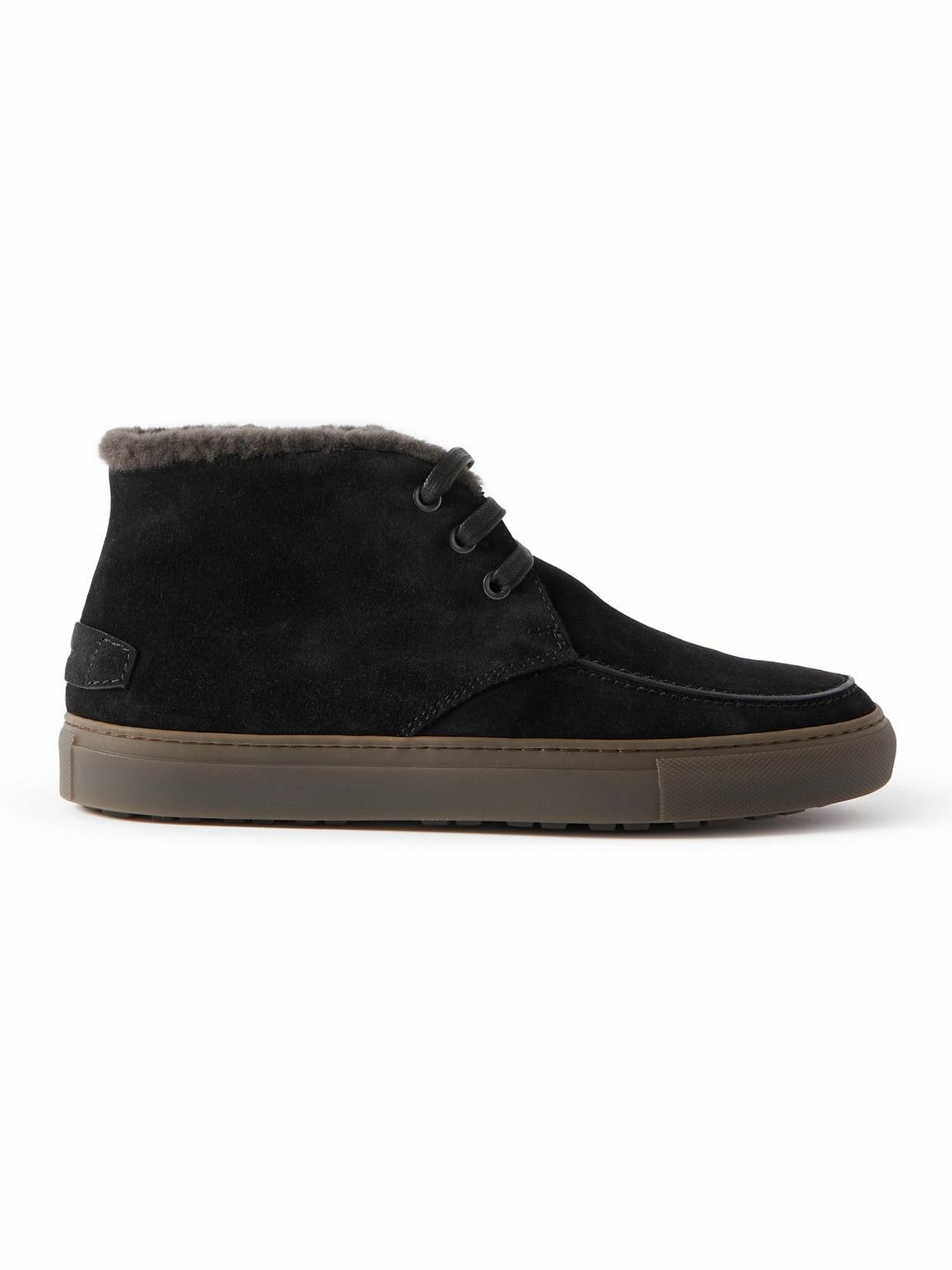 Photo: Brioni - Shearling-Lined Suede Chukka Boots - Black