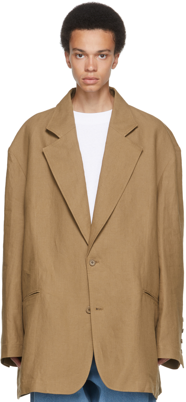 Hed Mayner Brown Single-Breasted Blazer Hed Mayner