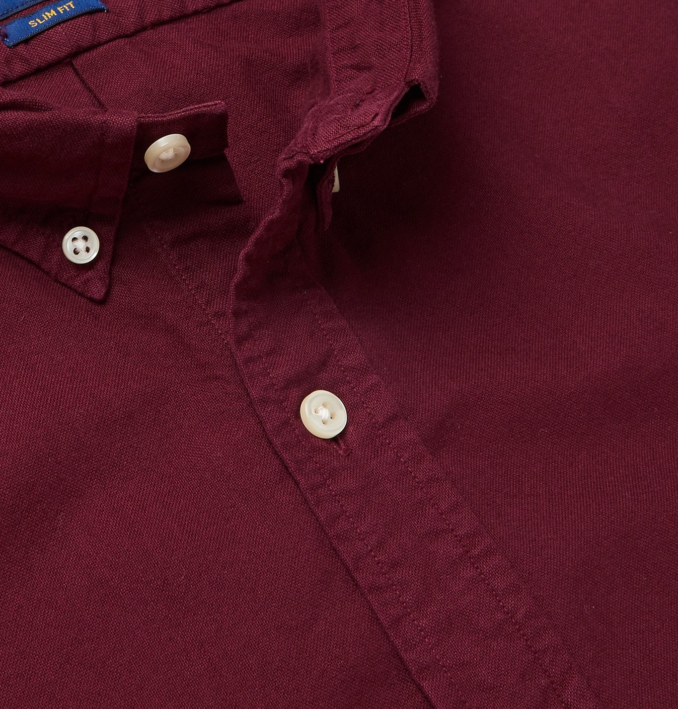 burgundy polo button down